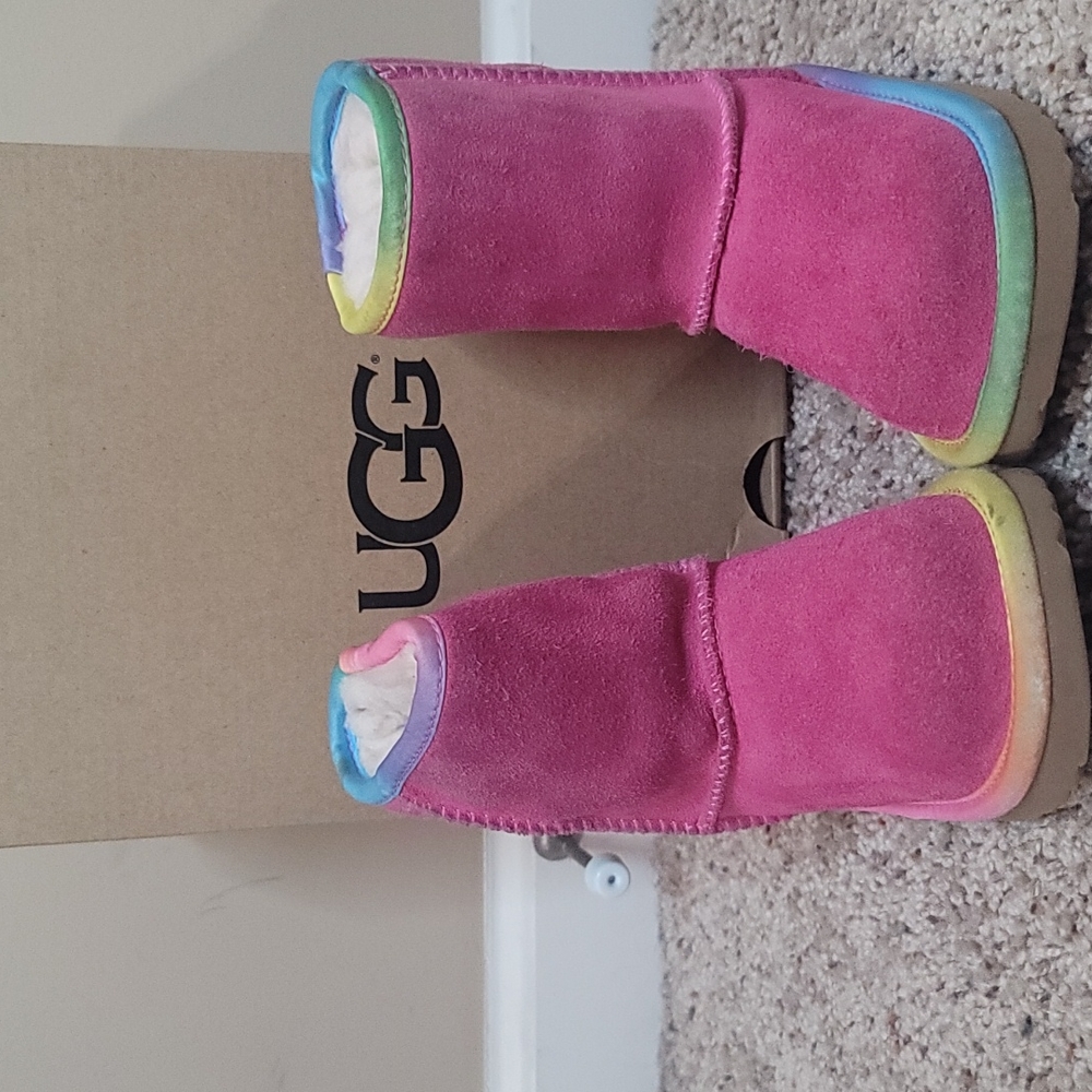 Ugg classic short rainbow boots
